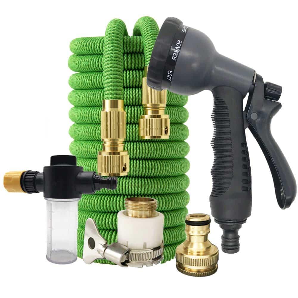 Flexible Upgraded Repairable Magic Hose Pipe Expandable Reel100Ft Car watering Cleaning, Indoor/Outdoor Garden Water Hose+ Spray